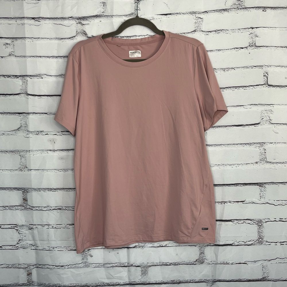 Mondetta Pink Mauve Short Sleeve Crew T-Shirt Men’s Large Stretch Tee Lightwght